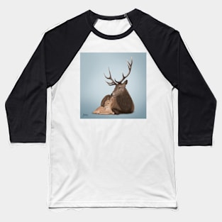 Deer and her fawn Baseball T-Shirt